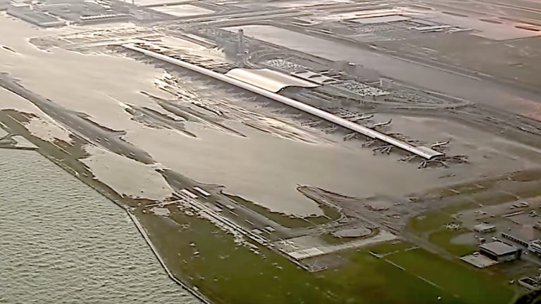 海面上昇が関西国際空港への脅威に